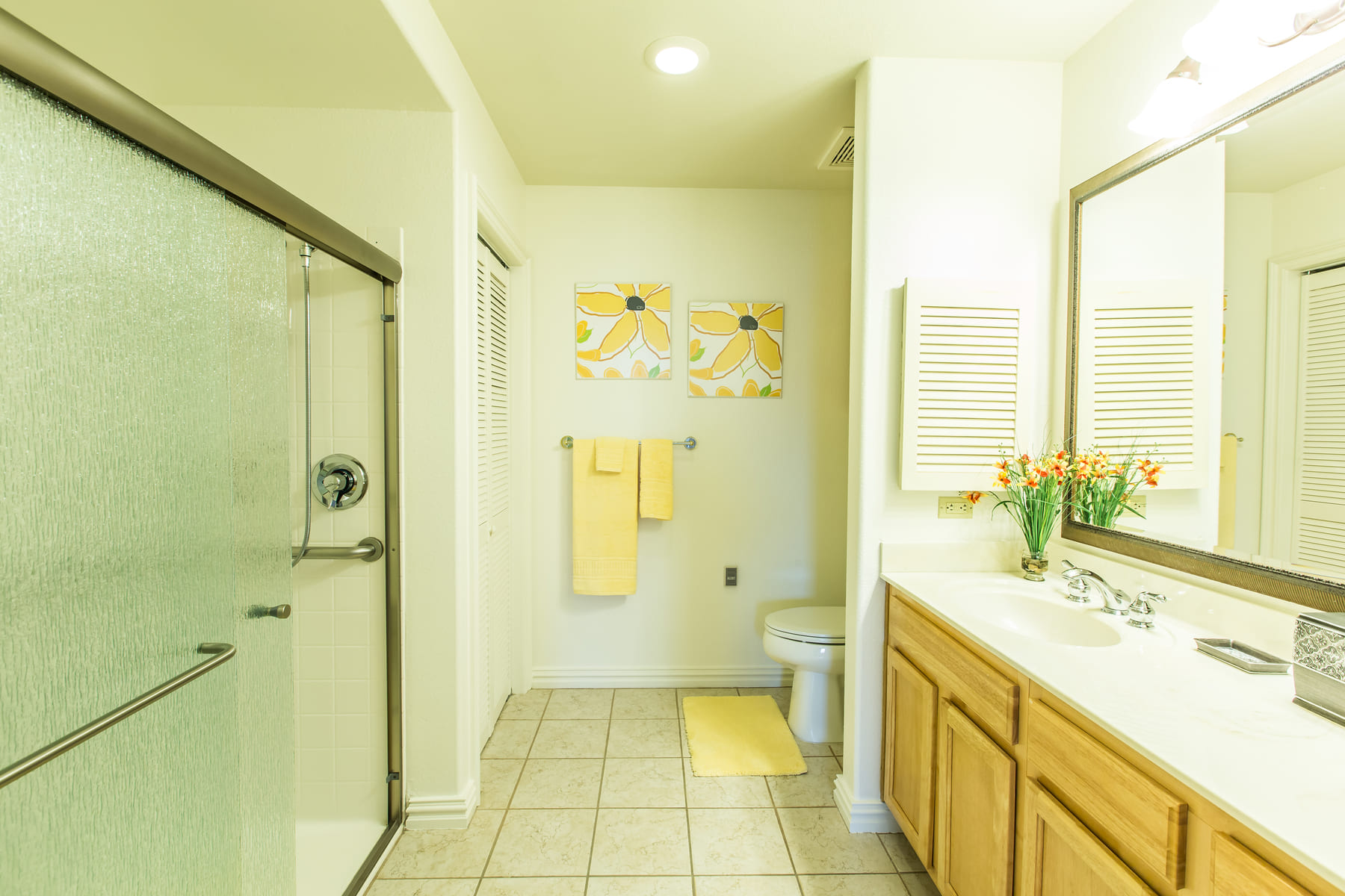 Bathroom with walk in shower